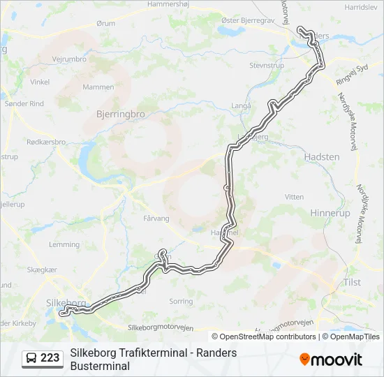 223 Bus Line Map