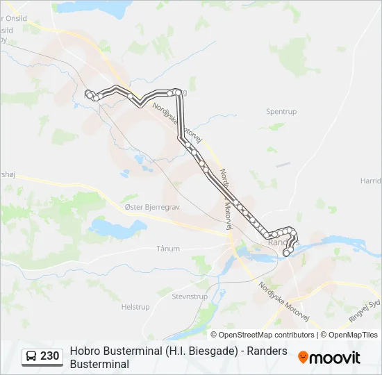 230 Bus Line Map