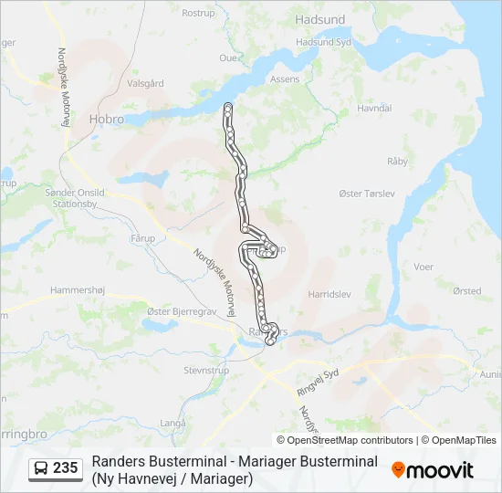 235 Bus Line Map