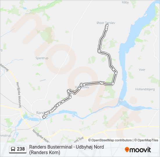 238 bus Line Map