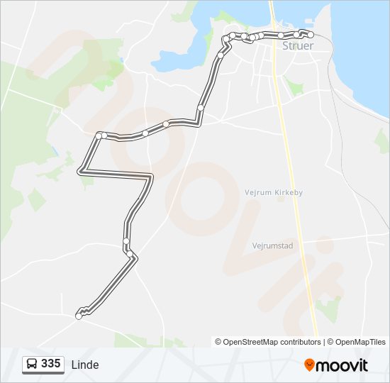 335 bus Line Map