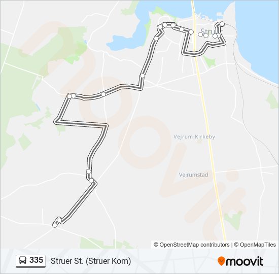 335 bus Line Map
