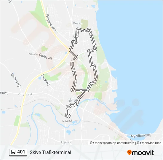 401 Bus Line Map