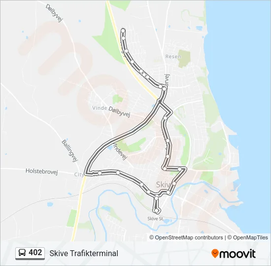 402 Bus Line Map