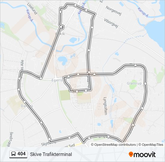 404 bus Line Map