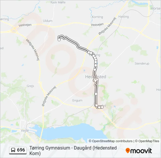 696 Bus Line Map