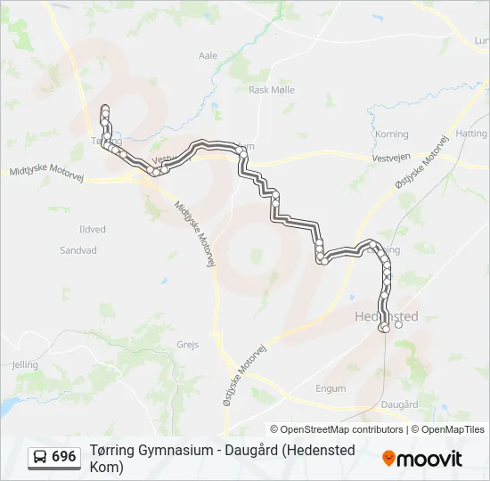 696 Bus Line Map