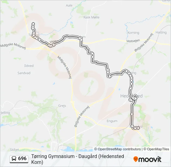 696 Bus Line Map