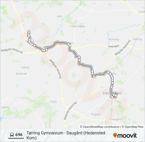 696 Bus Line Map