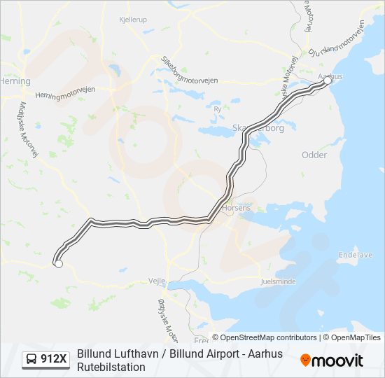 912X bus Line Map