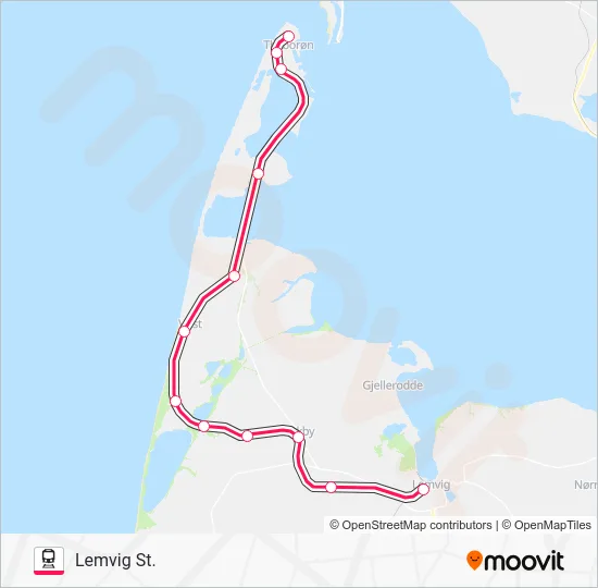 93 jernbane Linjekort