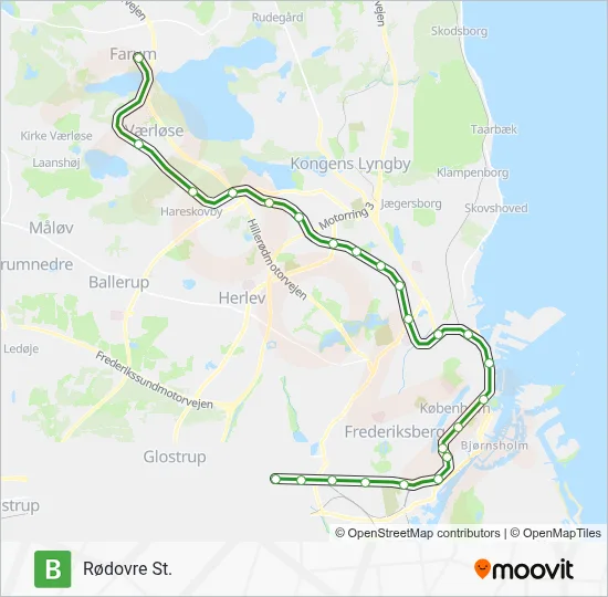 B Train Line Map