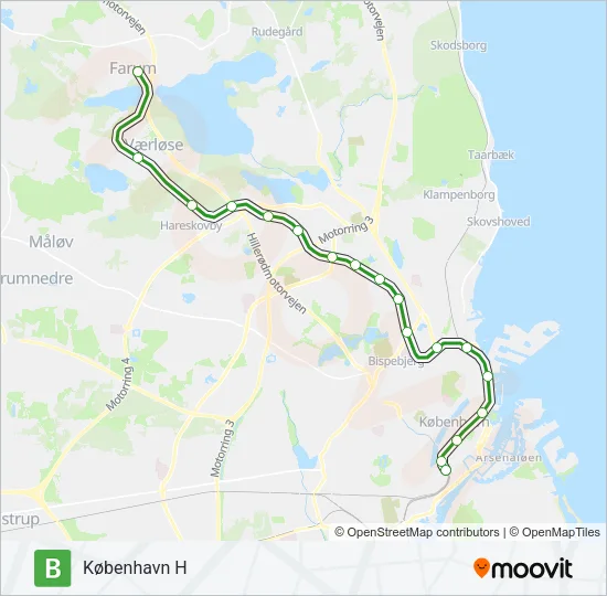 B Train Line Map