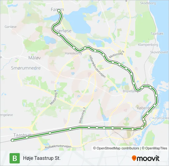 B Train Line Map