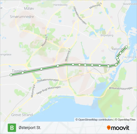 B Train Line Map