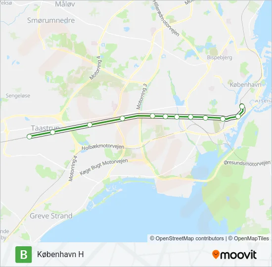 B Train Line Map
