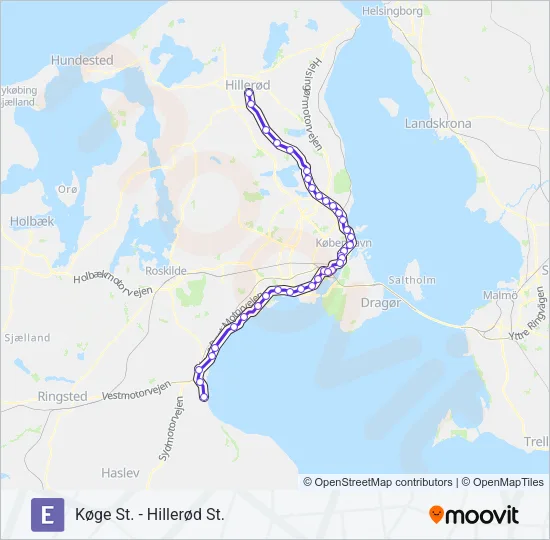 E Train Line Map