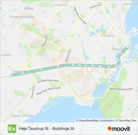 BX Train Line Map