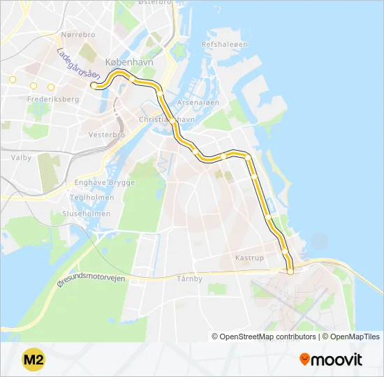 M2 Metro Line Map