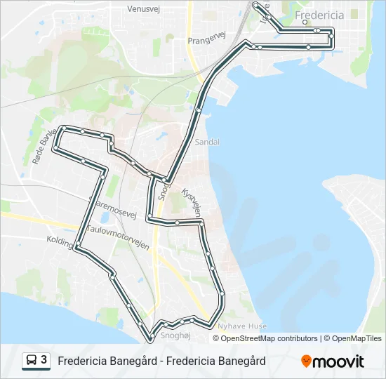 3 bus Linjekort