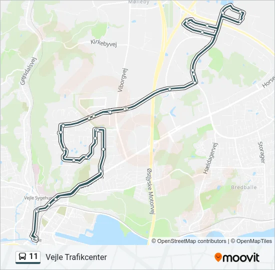 11 Bus Line Map