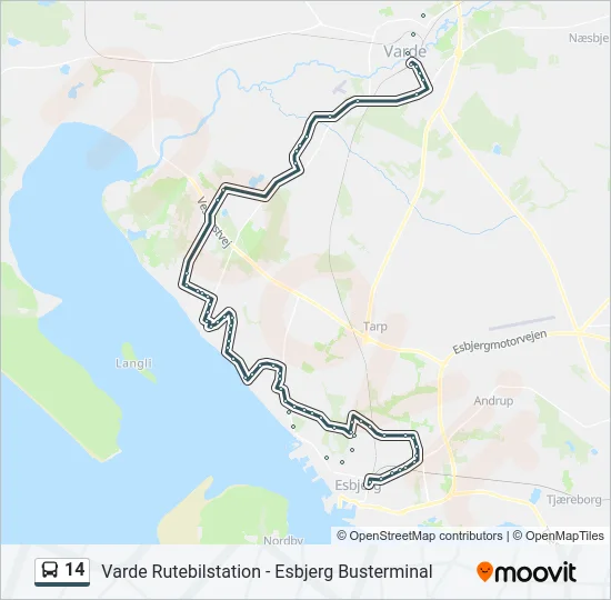14 Bus Line Map