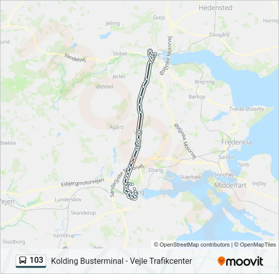 103 Bus Line Map