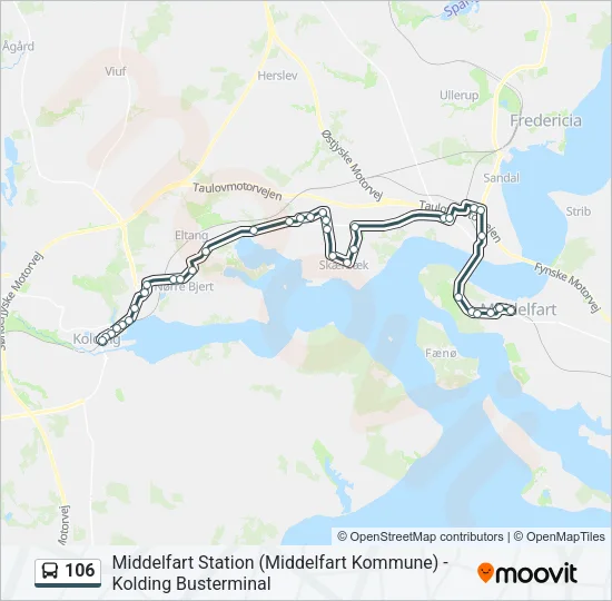 106 Bus Line Map