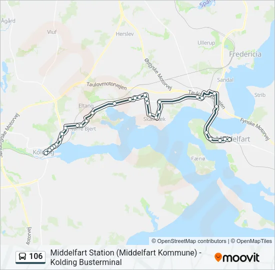 106 Bus Line Map