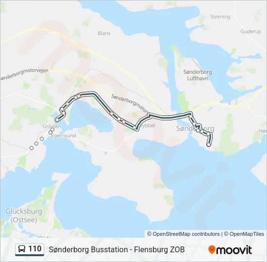 110 Bus Line Map