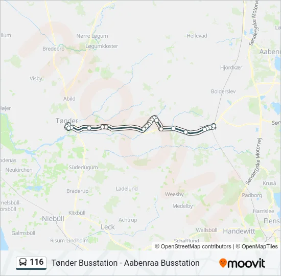 116 Bus Line Map