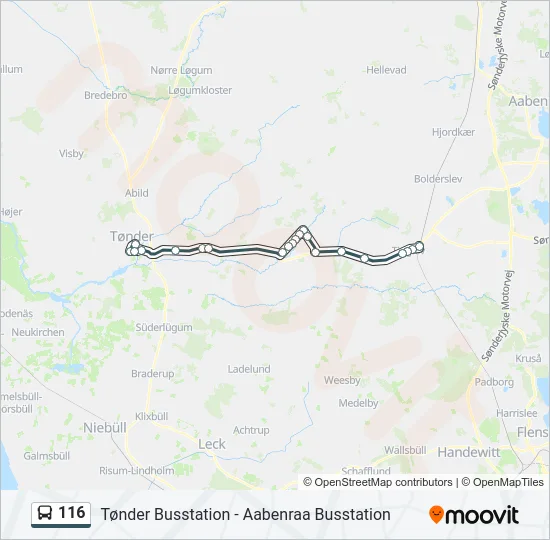 116 Bus Line Map