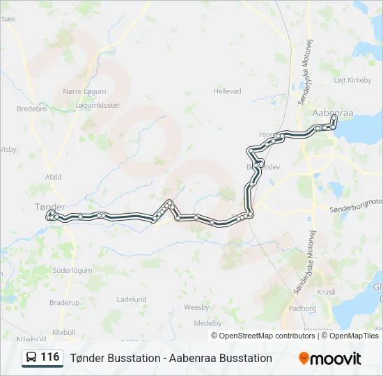 116 Bus Line Map