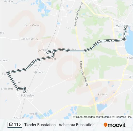 116 Bus Line Map