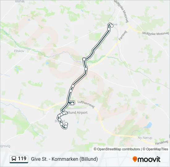 119 Bus Line Map