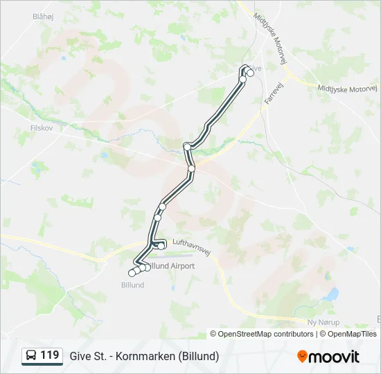 119 Bus Line Map