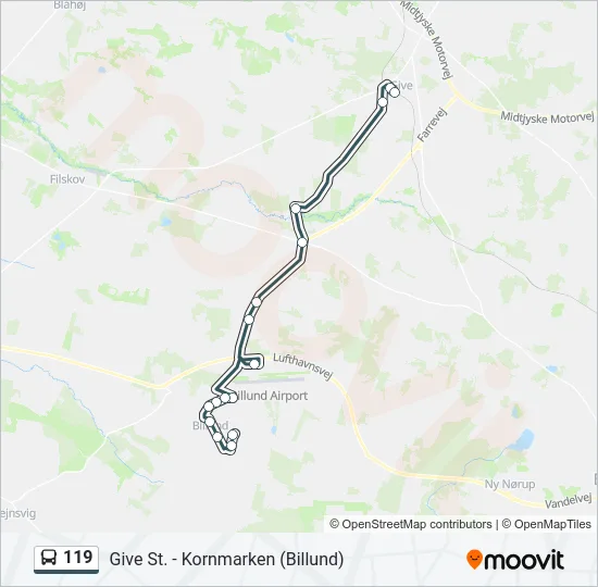 119 Bus Line Map