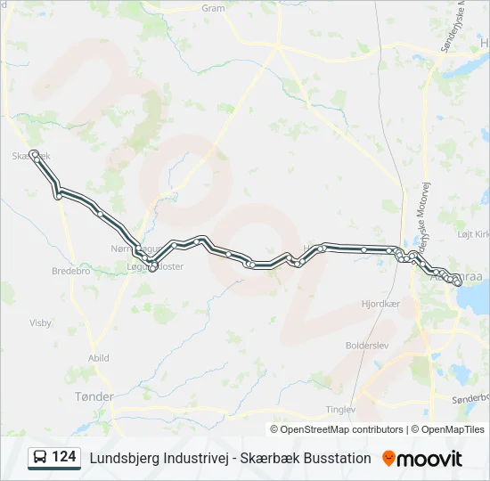 124 Bus Line Map