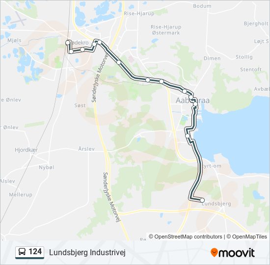 124 bus Line Map