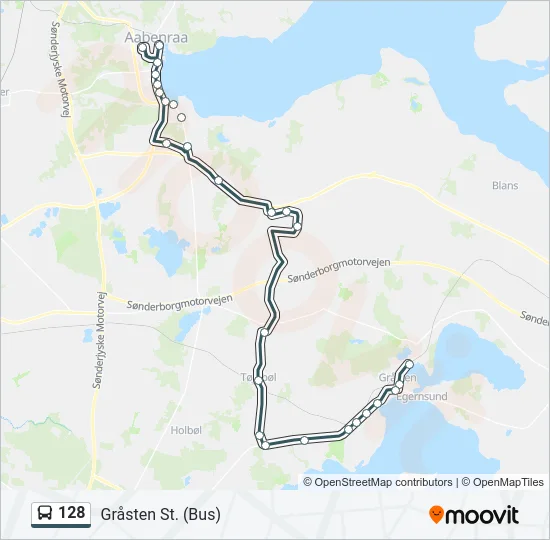 128 Bus Line Map