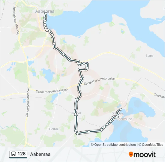 128 Bus Line Map