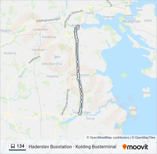 134 Bus Line Map