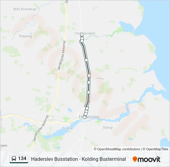 134 Bus Line Map
