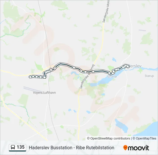 135 Bus Line Map