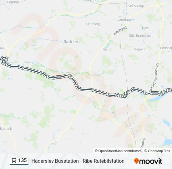 135 Bus Line Map