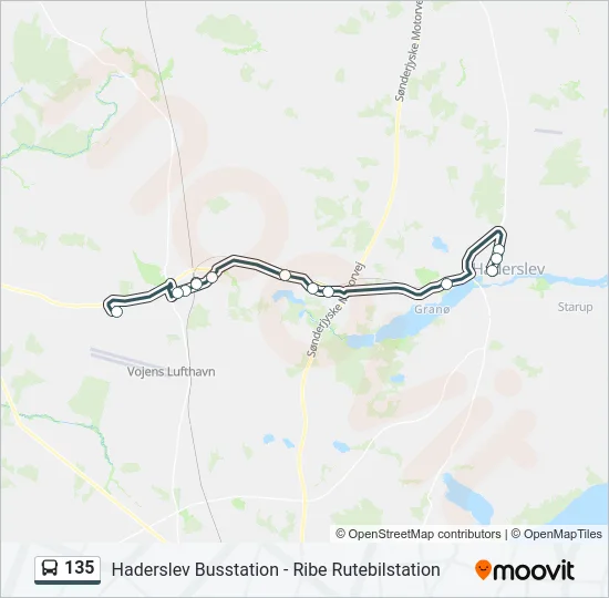 135 Bus Line Map