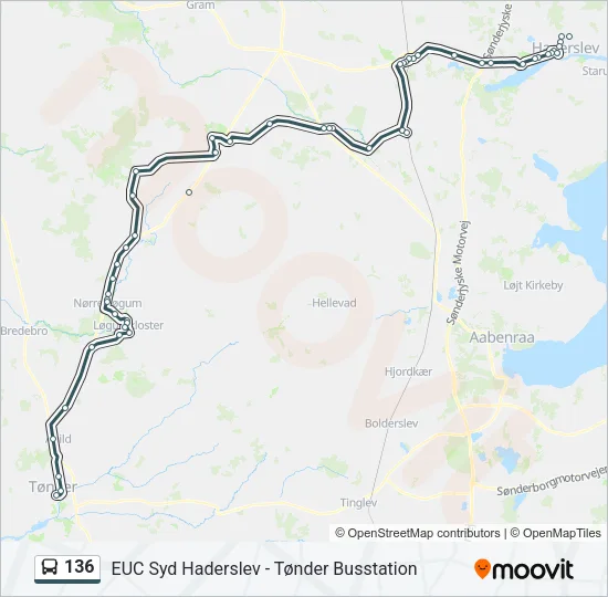 136 Bus Line Map
