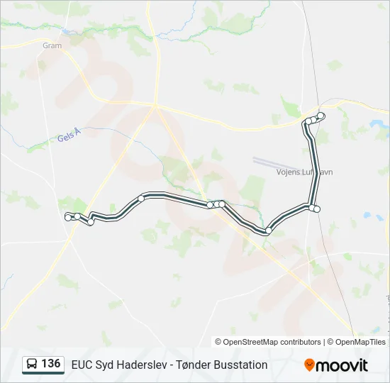 136 Bus Line Map