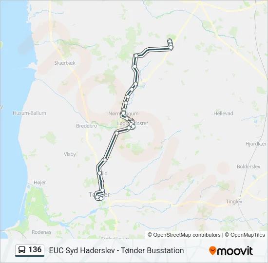 136 Bus Line Map