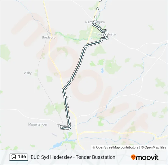 136 Bus Line Map